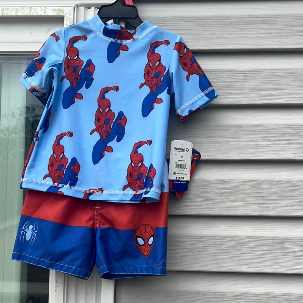 Marvel Spider-Man Blue and Red Swimwear Set